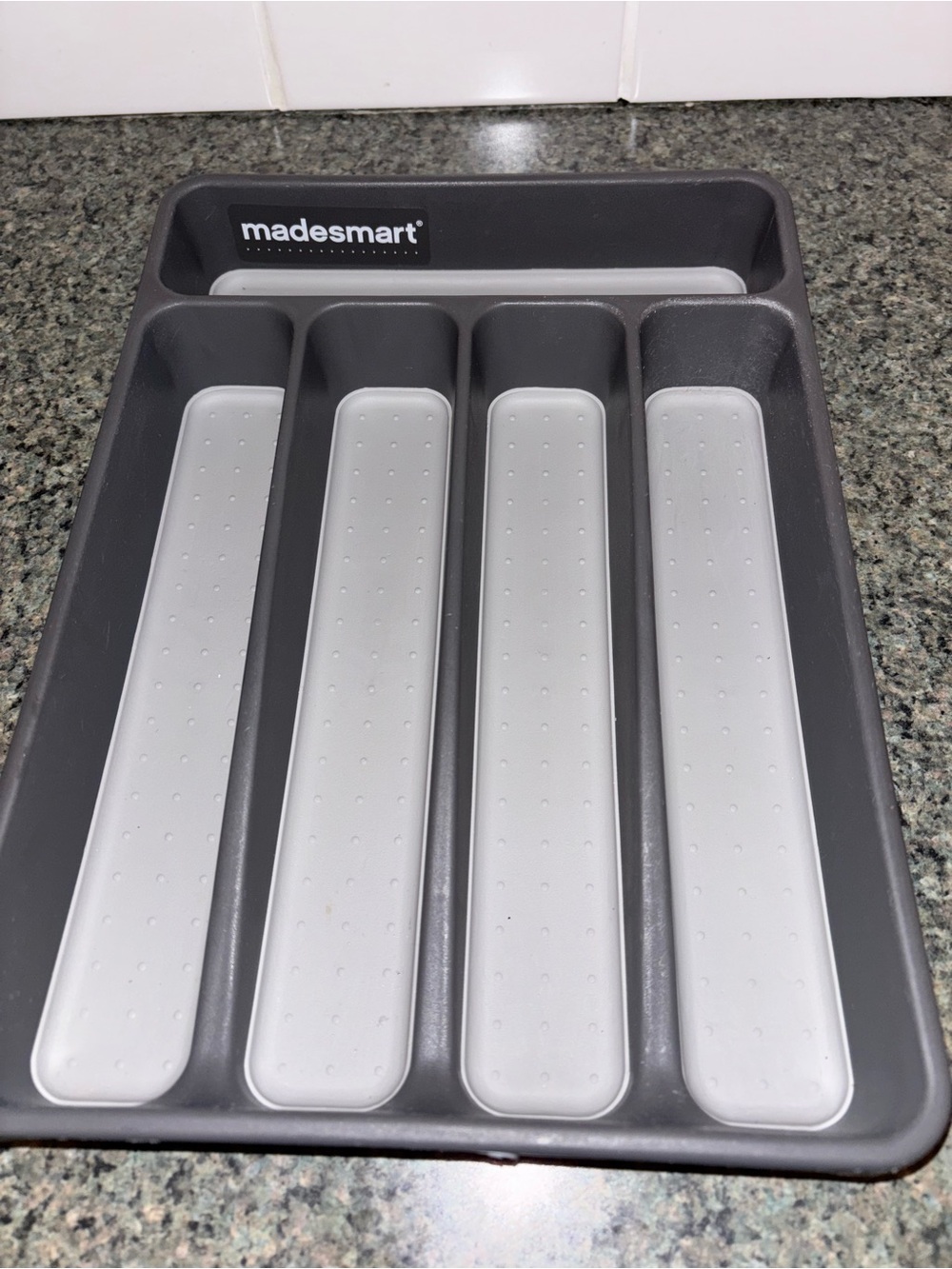Gray & Light Gray Cutlery or Silverware Tray Organizer